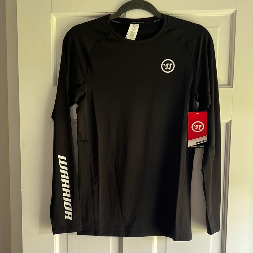 NEW Warrior Black Long Sleeve Base Layer Shirt, Moisture Wicking, Size M